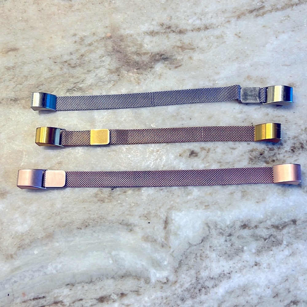 Fitbit Metal Bands in Silver, Gold, and Rose Gold